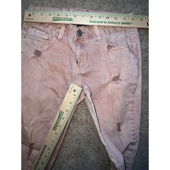 Vanity Pink Denim Jeans Distressed Size 28 - Picture 5 of 6